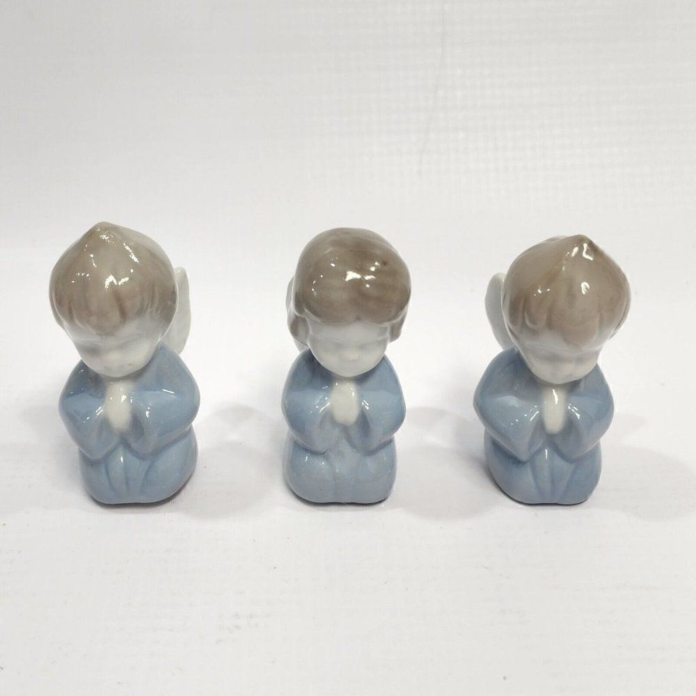 ‎3 - Vintage Ceramic/Porcelain 2" Praying Angel Mini Figures